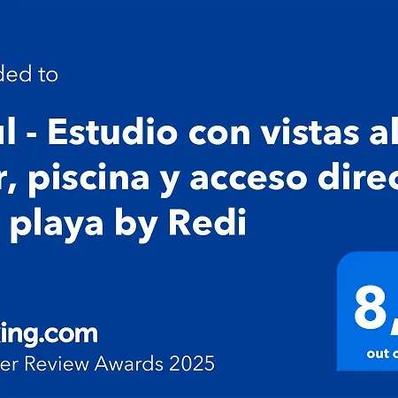 Apartamento Azul - Estudio Con Vistas Al Mar, Piscina Y Acceso Directo A La Playa By Redi